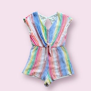 She and Sky rainbow romper. Size large.